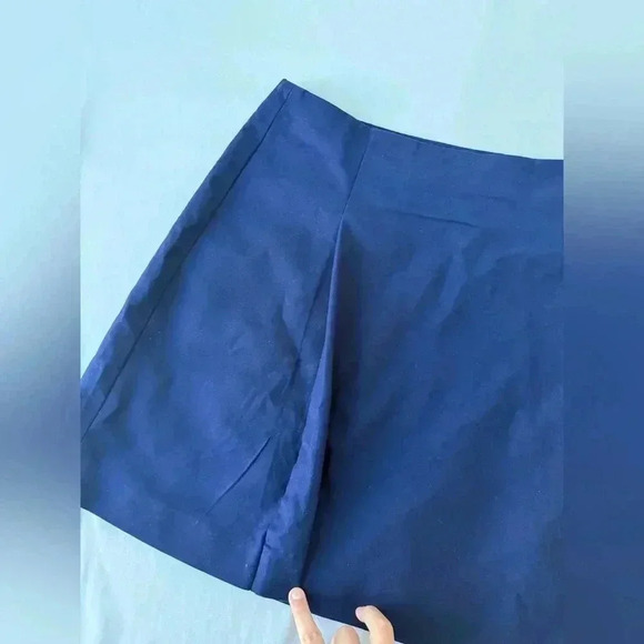 Lauren Ralph Lauren navy pleated A-line mini skirt 10 - Picture 5 of 8